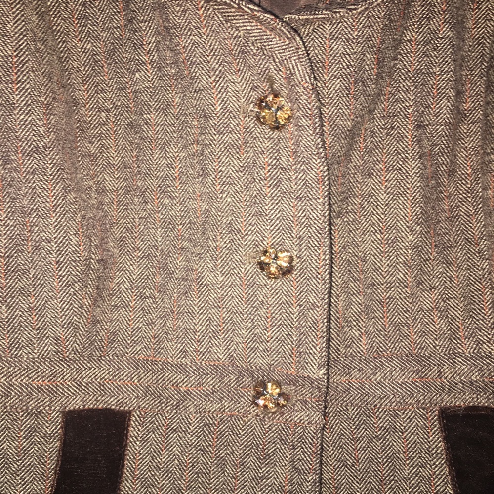Vintage Spiegel Cropped Blazer Brown Tweed 6‎ - Picture 2 of 13